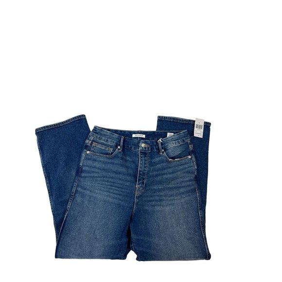 NWT Good American Good Curve Denim Jeans Flared Medium Wash Size 14/32 - Picture 3 of 11